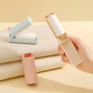 FF5327 30Sheets Foldable Travel Clothes Sticky Paper Lint Roller Pet Hair Remover Reusable Portable Mini Lint Roller