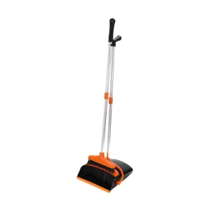 FF5350 Floor Sweeping Boom Dustpan Combo with Dustpan Teeth Indoor Home Office Foldable Broom and Dustpan Set