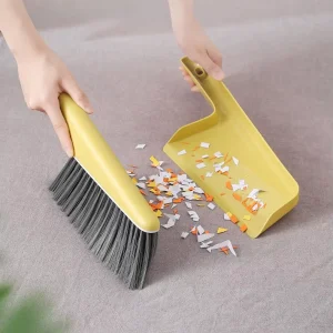 FF5433 Household Plastic Hand Broom Brush with Dustpan Set Car Furniture Counter Sofa Bed Dusting Brush