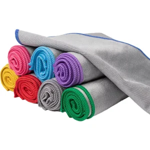 FF5595 Streak Free Lint Free Microfiber Glass Cleaning Cloth Windshields Window Mirror Glass Polishing Towels