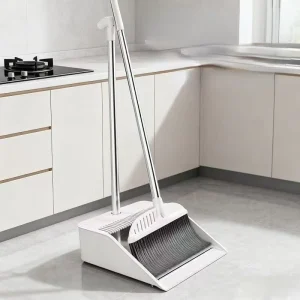 FF5767 Plastic Indoor Floor Sweeping Broom Combo Set with Dustpan Teeth Home Office Broom and Dustpan Set