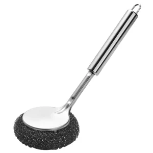 FF5795 Stainless Steel Kitchen Sink Pot Pan Scrubber Cleaner Detachable Long Handle Dish Brush