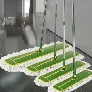 FF5881 Stainless Steel Handle Cotton Flat Mop Wet and Dry Cleaning Mop 360 Rotating Home Hotel Commercial Floor Mop
