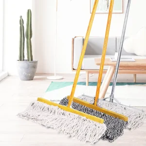 FF5883 Wooden Handle Large Cotton Flat Mop Wet and Dry Cleaning Mop Home Hotel Commercial Floor Mop
