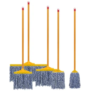 FF6010 Home Kitchen Office Dry Wet Cotton Mops Heavy Duty Industrial Commercial Wood Handle Floor Cleaning Mop