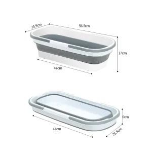 Factory 10L Large Capacity Rectangular Folding Mop Bucket Telescopic Portable Eco-Friendly Plastic