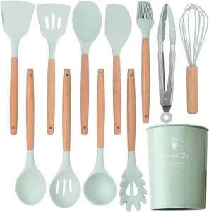 Factory 12-Piece Silicone Kitchen Utensil Set with Holder Dishwasher Safe