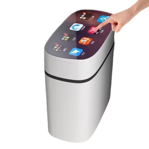 Factory 16L Plastic Smart Trash Can with Lid Electric Sensor Touchless Wall Mountable Battery Powered