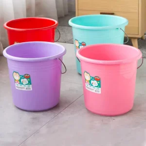 Factory 3.5 Gallon 13L Round Eco Friendly Recycled Plastic Water Buckets with Handle and Lid for Household Cleaning