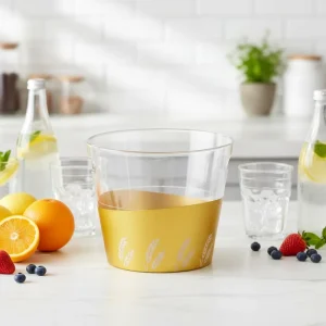 Factory 3L Sustainable PS Wine Bottle Ice Bucket with Metal Holder for Party Bar Home Use Modern Design