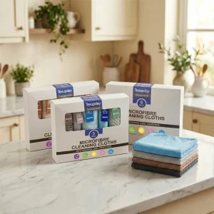 Factory 5 Pack Custom Microfiber Cloth Towel High Quality Microfiber Cleaning Cloths for Car Kitchen