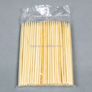 Factory Barbecue Bamboo Sticks Natural High Quality Disposable Round Bamboo Skewer for BBQ