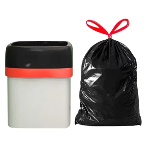 Factory Black Drawstring Garbage Bag Strong Durable Trash Bags 8 13 Gallon Tall Kitchen Trash Bags