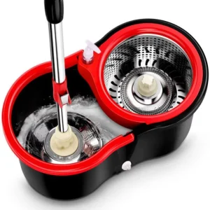 Factory Black Steel Mop Barrel Set with Swivel Handle God Mop Double Drive Hand Pressure Rotating Mop Barrel