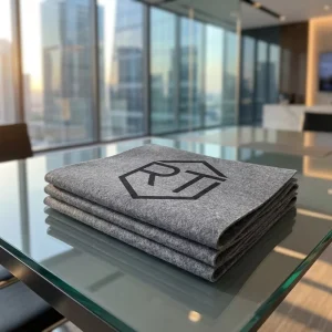Factory Bulk 280 340GSM Laser Logo Lint Free Car Washing Magic Cleaning Cloth for Glass