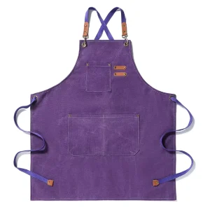 Factory Children’s Kitchen Apron Waterproof Resistant Cotton Apron Adjustable Pockets Rich Color Options Washable Cooking Apron
