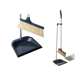 Factory Commercial Broom and Dustpan Set Aluminum Handle Soft Dense Bristles Floor Sweeping Cleaning Tool
