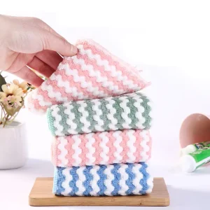 Factory Coral Velvet Super Absorbent Microfiber Cleaning Cloth for Cleaning Dishes Kitchen Bathroom Car
