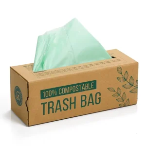 Factory Cornstarch Based 100% Biodegradable Compostable Trash Bin Bags on Roll