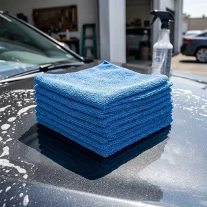 Factory Custom Auto Detailing Microfiber Cloth 40X40CM 300gsm Quick dry Window Cleaning Lint free Washable Towel for Kitchen Use