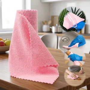 Factory Custom Microfiber Tear Away Cleaning Cloth Quick Dry Streakless Glass Polishing Rag Reusable Cleaning Towel