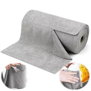 Factory Custom Microfiber Tear-off Cleaning Cloths 30x 30cm Lint-Free Polishing Cloth Roll for Kitchen Use