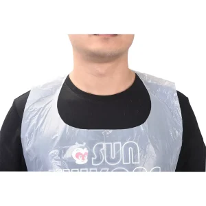 Factory Custom Size clear Apron Transparent Tablier White Apron With Towel