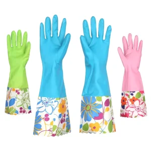 Factory Custom made Anti allergic Long Sleeve PVC Rubber Household Cleaning Gloves