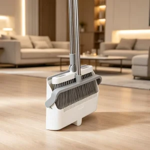 Factory Customization 2 in 1 Broom and Dustpan Set 180 Degree Rotatable Long Handle Stand up Broom and Dustpan Set for Home