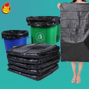 Factory Customization Big Trash Bag Heavy Duty Plastic Black Bin Bags Rubbish Plastic Large LDPE Garbage Bags Roll