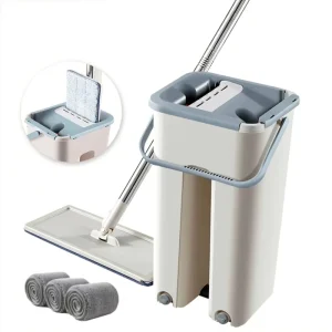 Factory Customization Squeeze Floor Mop Bucket Household Spin Bucket Magic Flat Mops Home Kitchen Dry Wet Mops