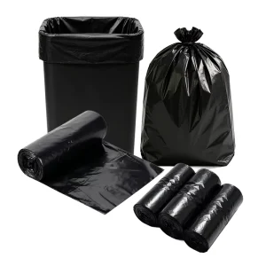 Factory Customized Biodegradable Trash Bags 40 55 60 95 Gallon Large Size Black Trash Bags Plastic Bags For Hotel Home Kitchen Use