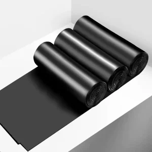 Factory Customized Large Size Black Plastic Trash Bags with Gravure Printing Waterproof Heat Sealing for Hotel Home Kitchen Use