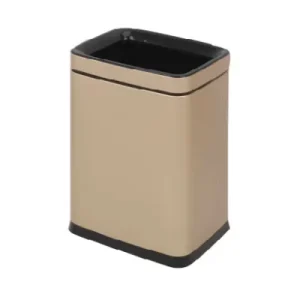 Factory Direct 12L Indoor Waste Bin Rectangle Stainless Steel PP Trash Can Standing for Home Office Hotel Kitchen Bathroom