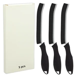 Factory Direct 3 Pcs Kitchen Bathroom Multifunctional Crevice Cleaning Brush Hard Bristle PP Material Hand Design Small Box