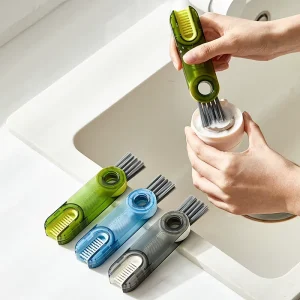Factory Direct 3 in 1 Cup Lid Bottle Gap Cleaning Brush Multifunctional Tools Multipurpose Tiny Silicone Cup Cleaning Tool
