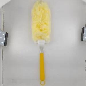 Factory Direct 360° Electrostatic Duster Yellow Fixed Handle Plastic Ellipse Head Removable Eco friendly Microfiber