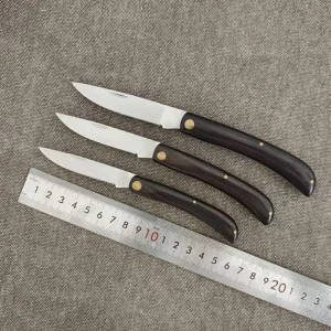 Factory Direct Classic Folding Pocket Knife with Rosewood Handle Lightweight Outdoor Camping Knife