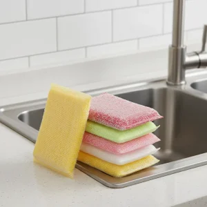 Factory Direct Colorful Kitchen Cleaning Sponge Scouring Pads for Dishwashing