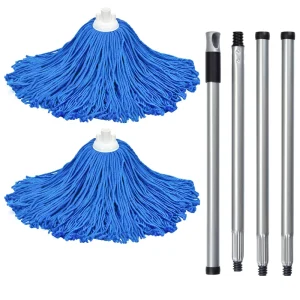 Factory Direct Custom Washable Microfiber Mop Head Looped End With Scouring Pad Commercial Mop