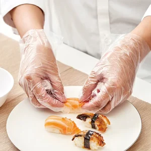 Factory Direct Disposable Gloves Food Catering Baking Beauty Hairdressing Plastic Transparent Thick Pe Gloves