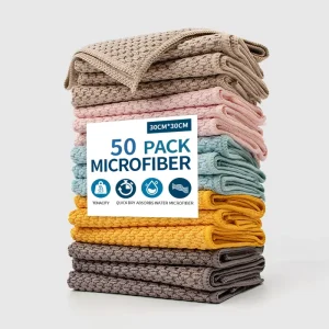 Factory Direct Durable Rayon Non-Woven Cleaning Towel Microfiber Square for Household and Kitchen Use