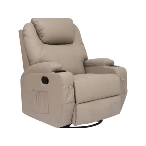 Factory Direct Heat and Massage Swivel Glider Power Lift Recliner Chair with USB