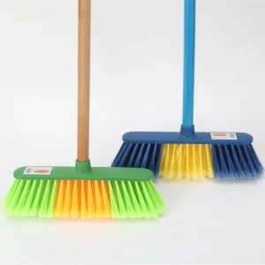 Factory Direct Home Cleaning Sweeper Brooms and Brush Plastic Broom with Broom Stick