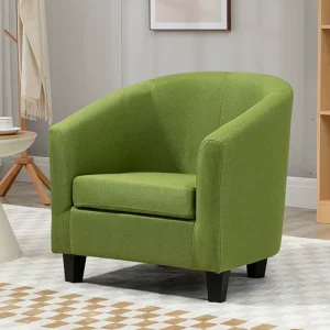 Factory Direct Linen Fabric Single Sofa for Cafe Hotel and Home