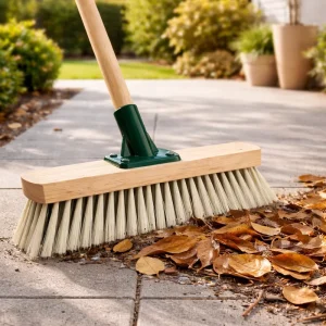 Factory Direct Modern Heavy Duty Push Broom PVC Head Wood Handle for Outdoor Floor Cleaning Concrete Patio Garden Yard Leaves