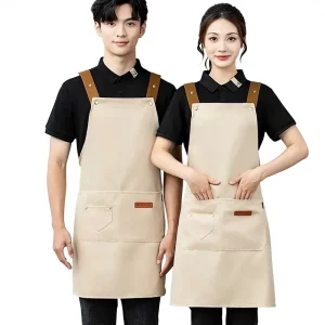 Factory Direct Polyester Aprons Waterproof Oil Proof Anti fouling Restaurants Catering Bakeries Milk Tea Shop