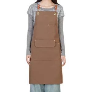Factory Direct Restaurant Work Uniforms Sleeveless Aprons Reusable Customizable Logo Adjustable Shoulder Straps Adult