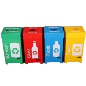 Factory Direct Sale Corrugated Plastic Waterproof Eco friendly Portable Custom Multi Piece Waste Bin Set with Cutting Service