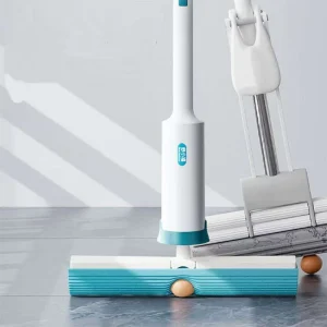 Factory Direct Sale Hands-Free Stainless Steel Magic Mop Sponge Roller Four-Side Wringing Refillable Durable High Dehydration